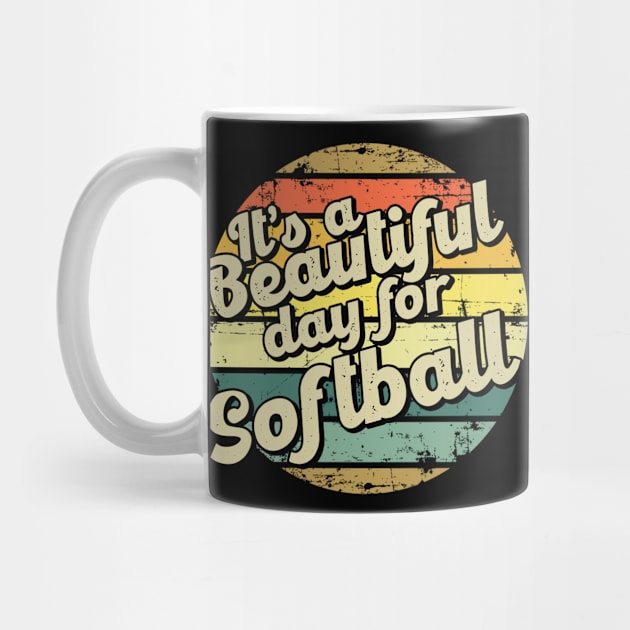 It's a beautiful day for softball. Perfect present for mother dad friend him or her by SerenityByAlex